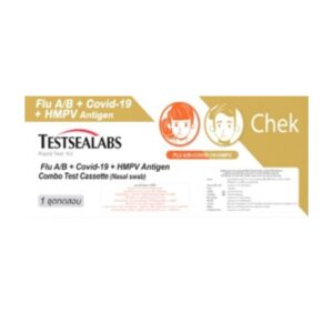 ชุดตรวจโควิด Testsealabs ATK FLU A/B+COVID 19+HMPV 1x1test(Gold)