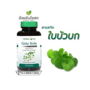 Gotu kola ใบบัวบกสกัด<Herbal One> 1x60cap