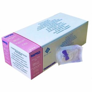 ปีกผีเสื้อ(Scalp Vein)No.24Gx3/4"<Nipro>1กล่องม่วง