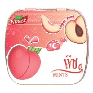 อม Ninest Mints Vit-C Peach Flavor 14g *12ตลับ