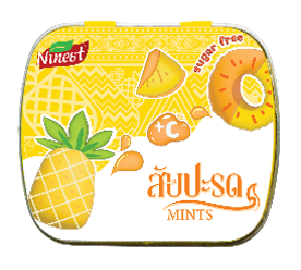 อม Ninest Mints Vit-C Pine Apple Flavor 14g *12ตลับ